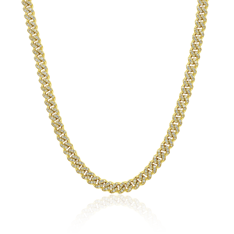 Micro Round Cut Cuban Link Chain - 6mm - APORRO