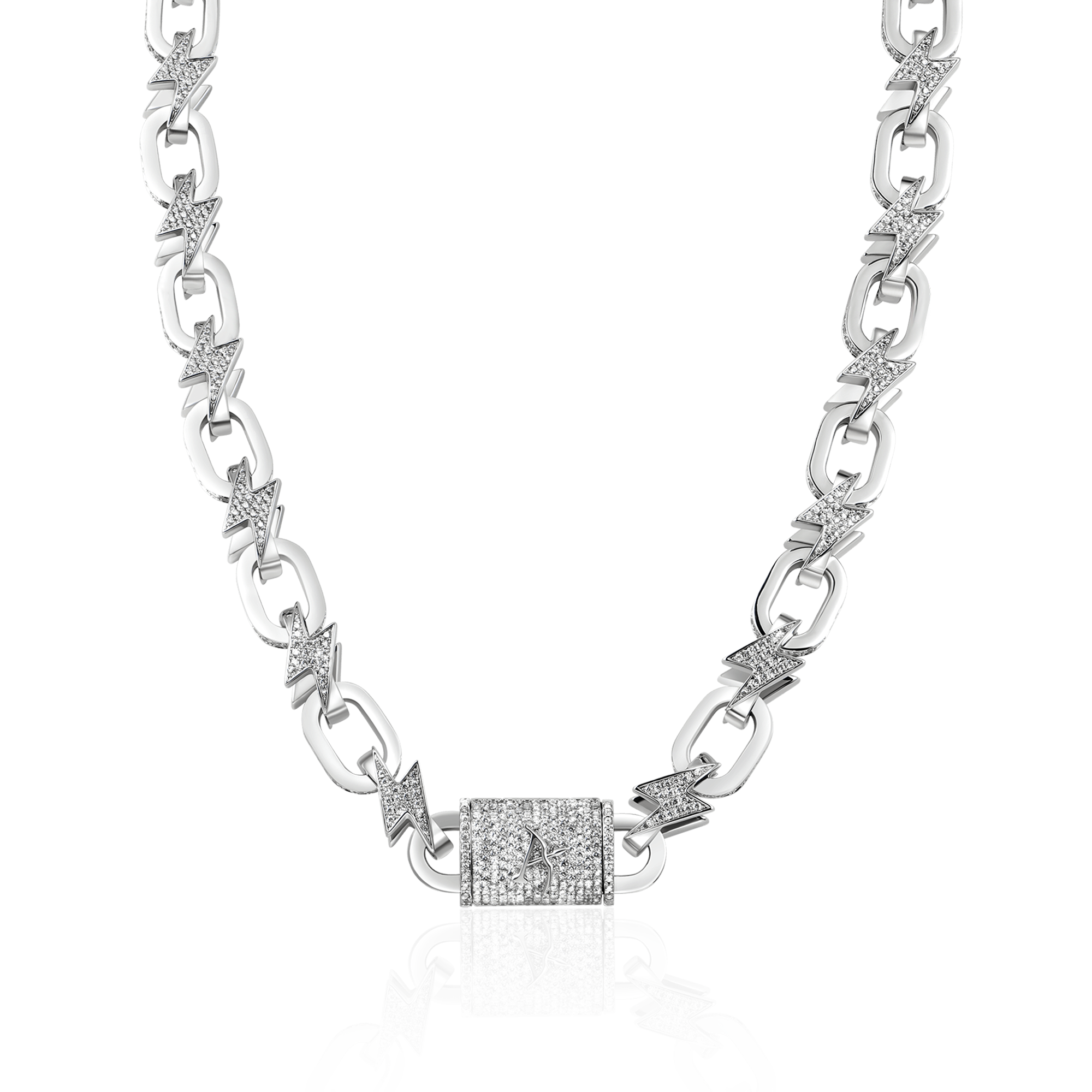 Iced Lightning Link Chain - 12mm