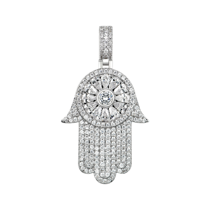 Iced Lucky Hamsa Pendant