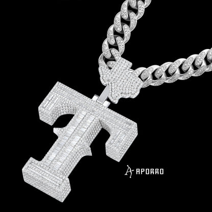 APORRO Premium Baguette T Pendant Custom Design Deposit