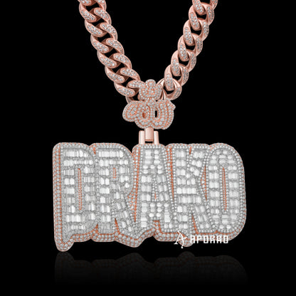 APORRO Premium Drip Name Necklace Custom Design Deposit