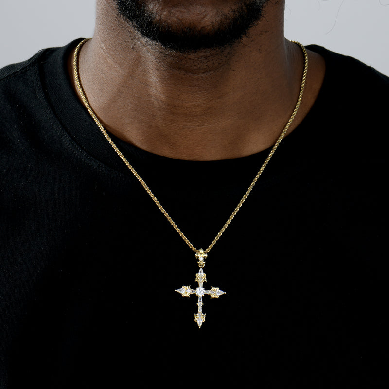 Fleur De Lis Cross Pendant - APORRO