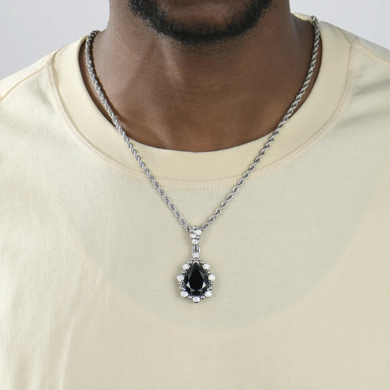 Enigma Black Teardrop Pendant - APORRO