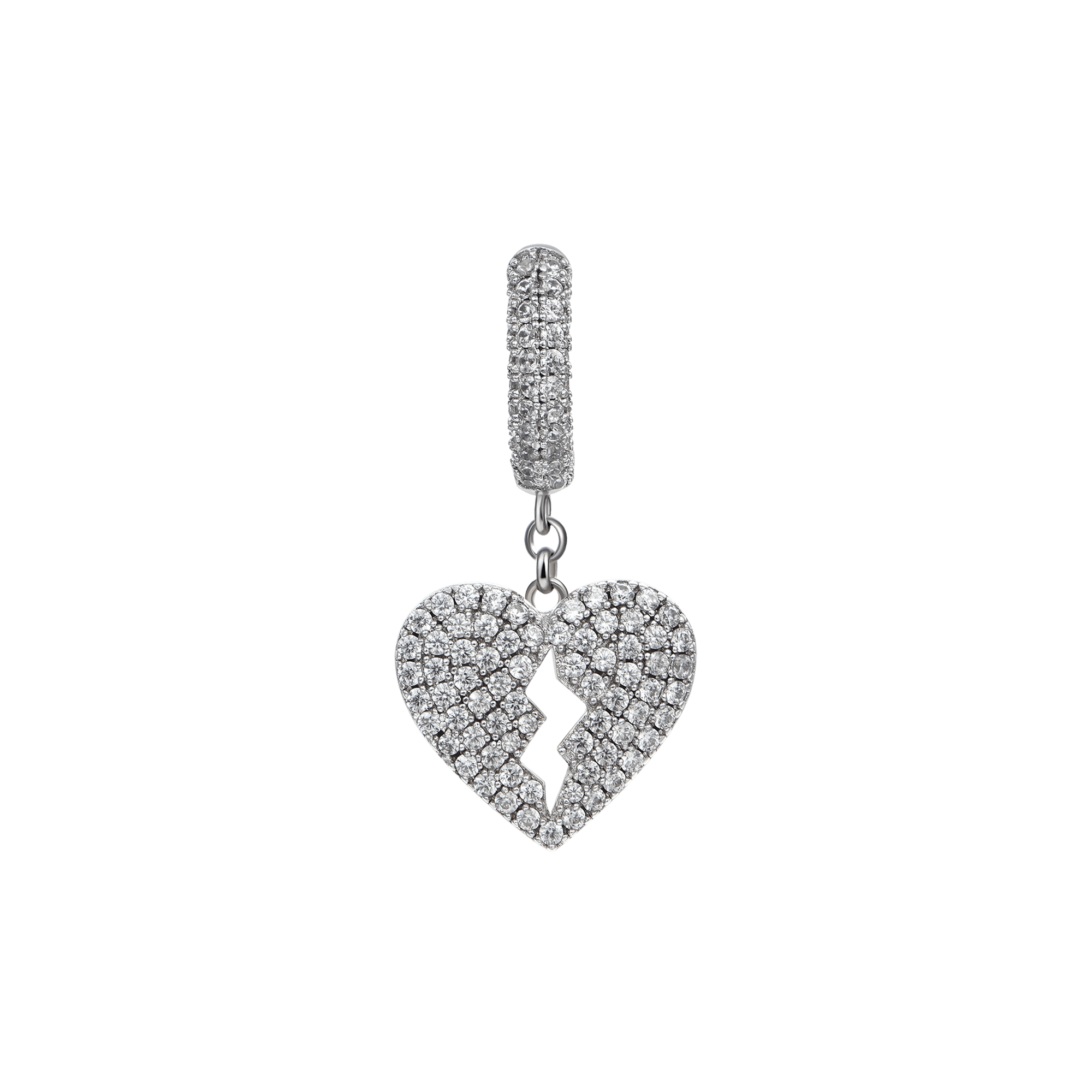 Single Broken Heart Earring