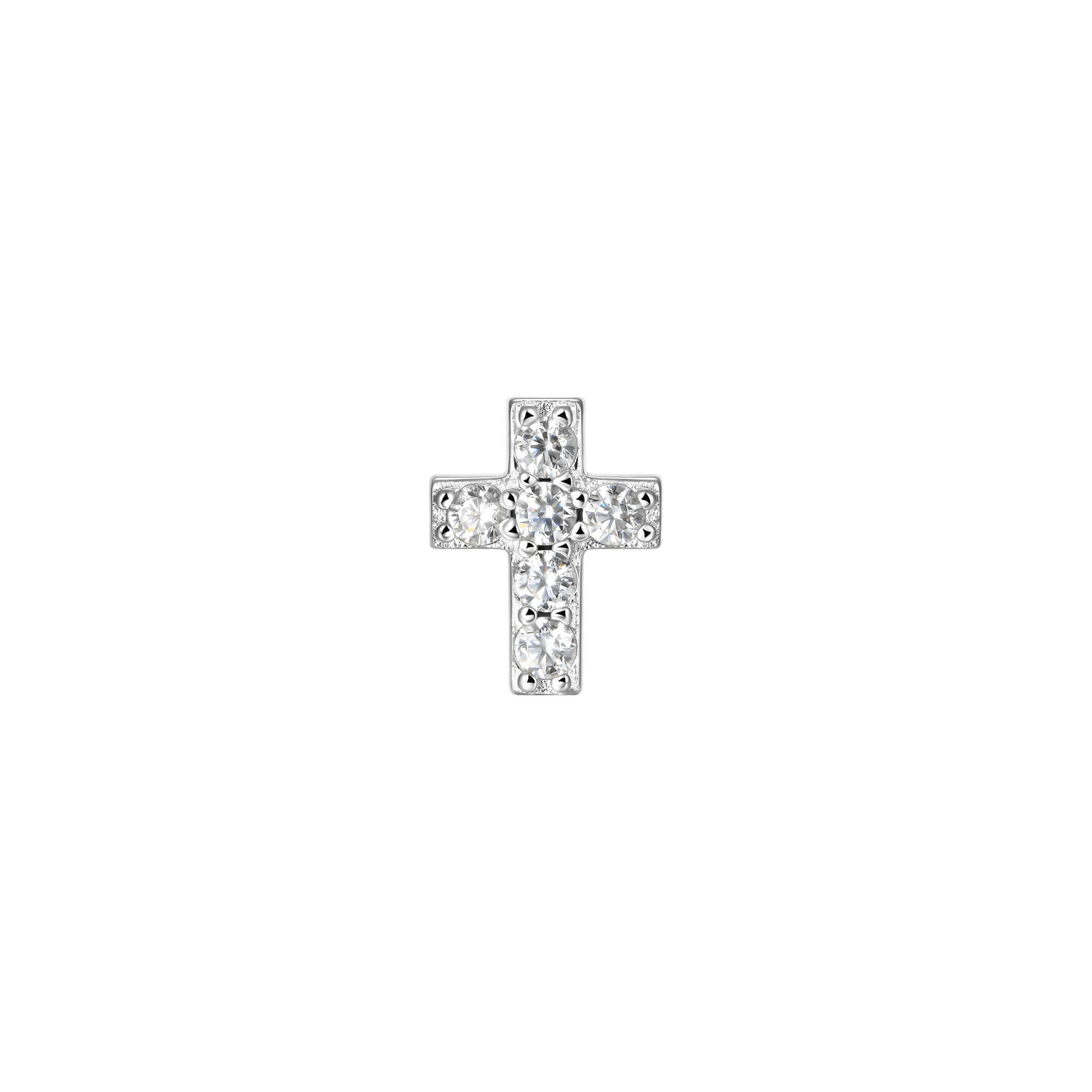 Single Eternal Cross Stud Earring