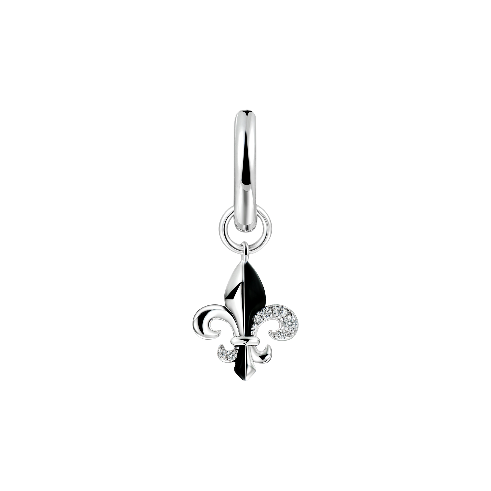 Single Fleur de lis Dangly Earring