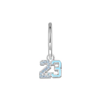 Single Number 23 Dangly Earring