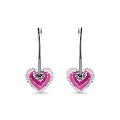 Women's Broken Heart Hoop Earrings