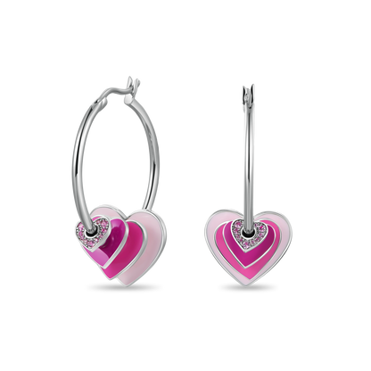 Women's Broken Heart Hoop Earrings