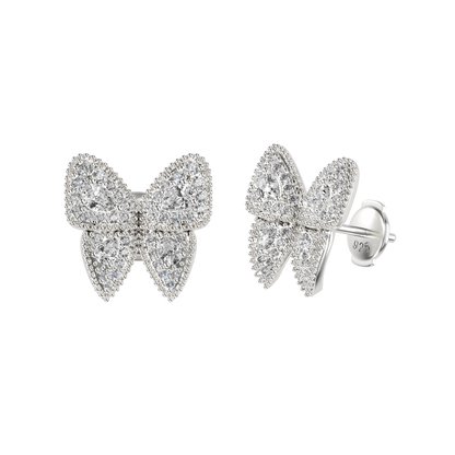 Women's Vivid Clustered Butterfly Stud Earring - Pair