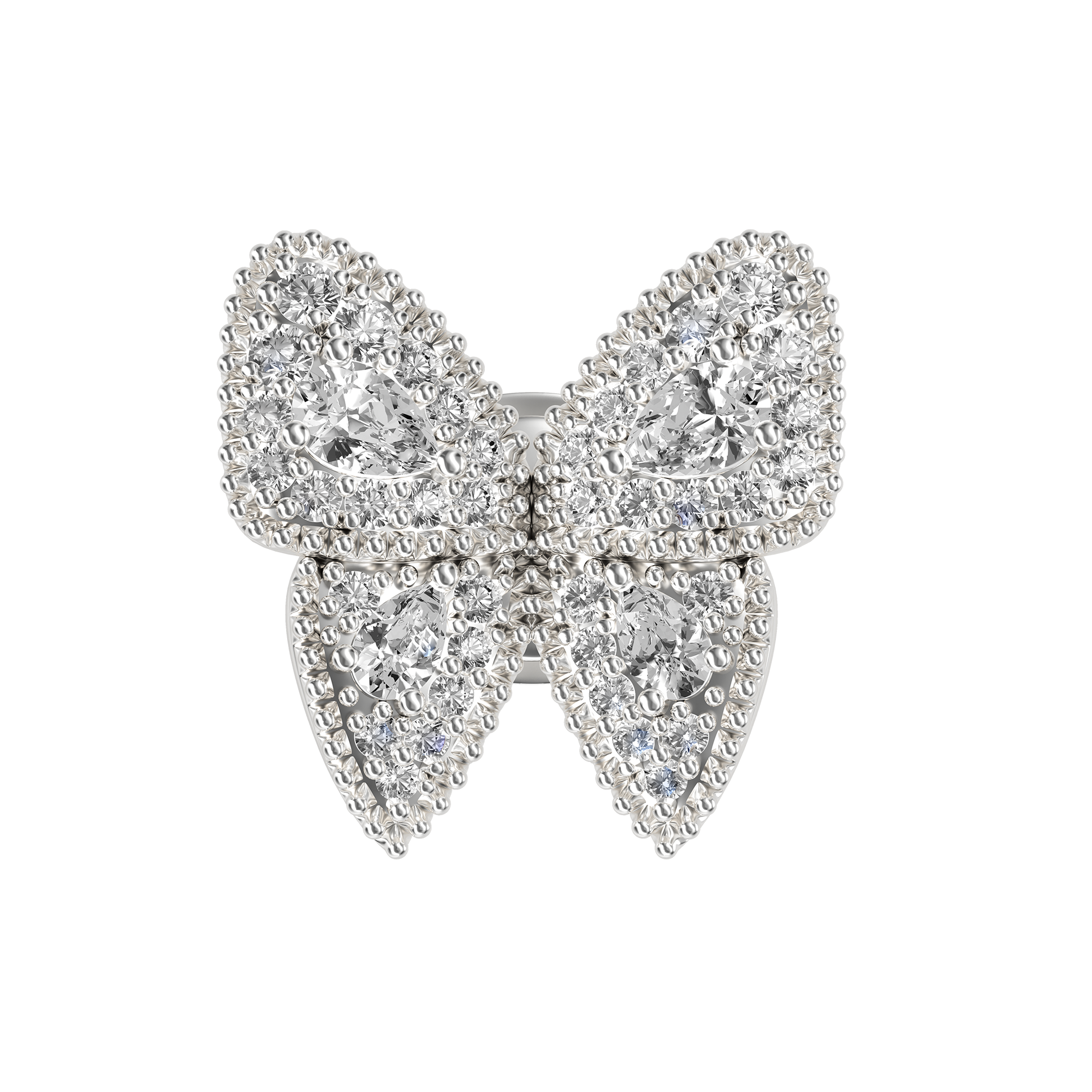 Single Vivid Clustered Butterfly Stud Earring