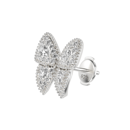 Women's Vivid Clustered Butterfly Stud Earring - Pair