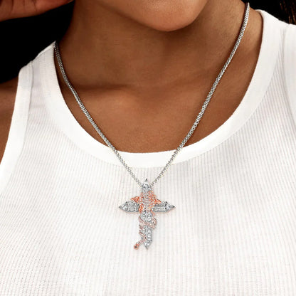 Rose Cross Pendant