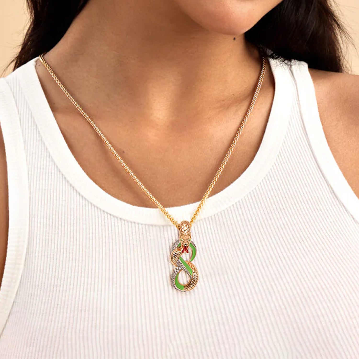 Infinity Glowing Snake Pendant