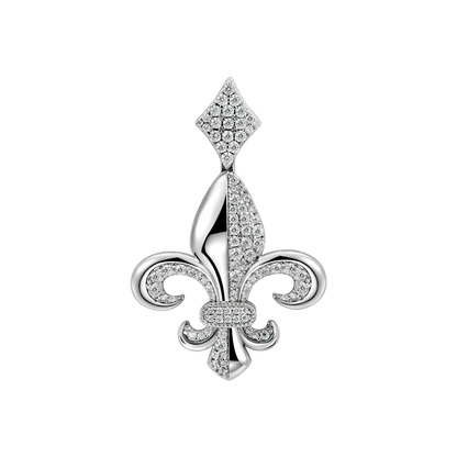 Moissanite Fleur de lis Pendant