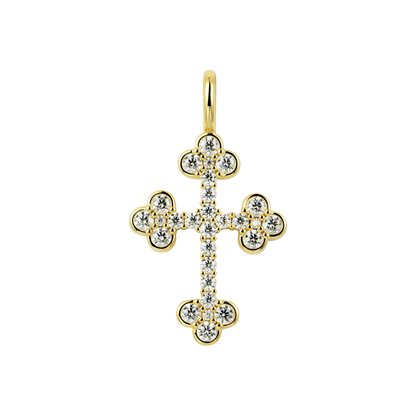 Moissanite Bottoni Cross Pendant