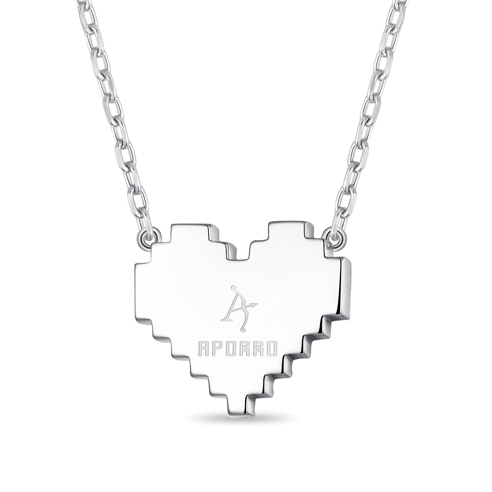 Broken Heart Pixel Adjustable Necklace