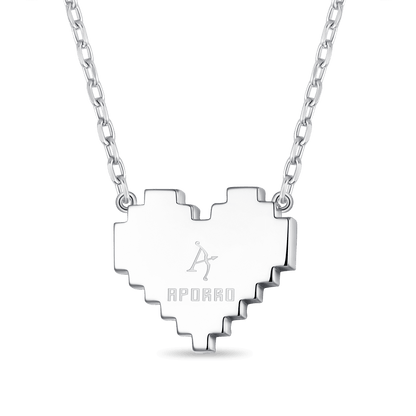 Broken Heart Pixel Adjustable Necklace