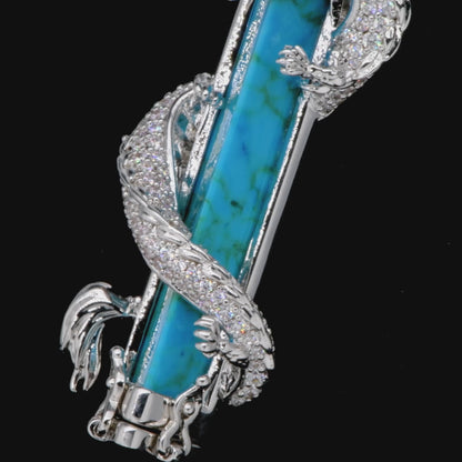 WONG Ⅱ Iced Out Turquoise Column Pendant