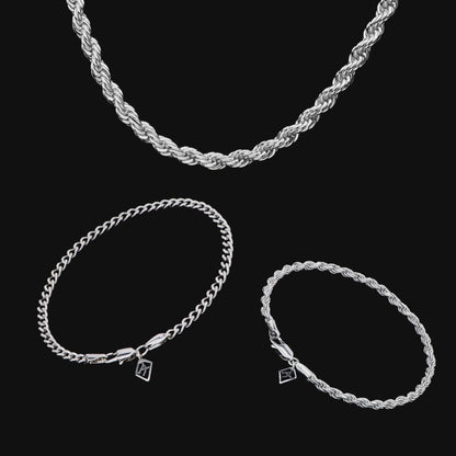 Rope Chain & Bracelets Set