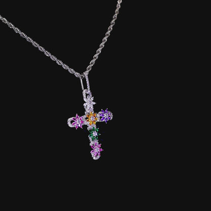 Lily Infinity Cross Pendant