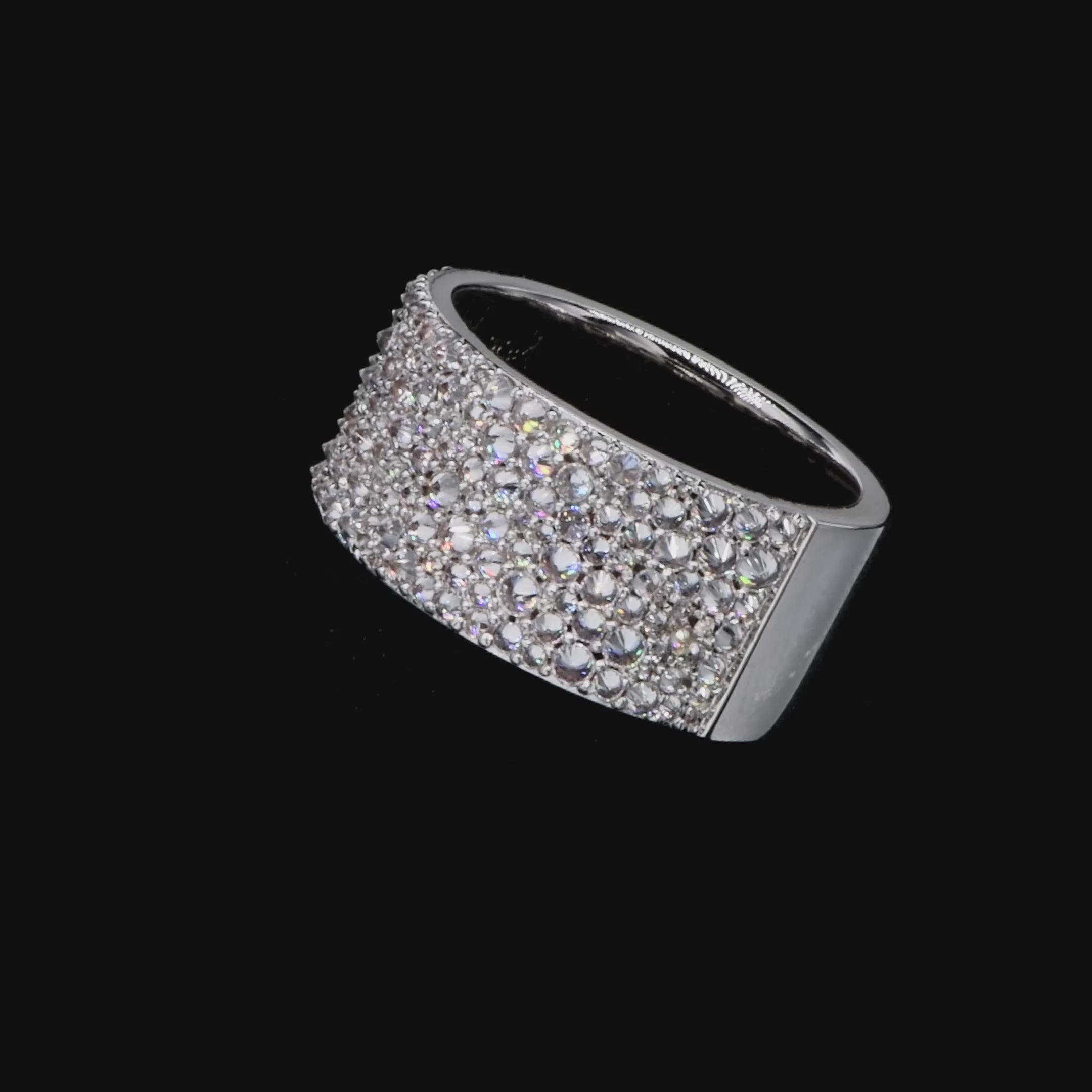 Moissanite Reverse Set Diamond Band Ring