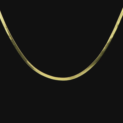 4mm Herringbone Chain - Yellow Gold