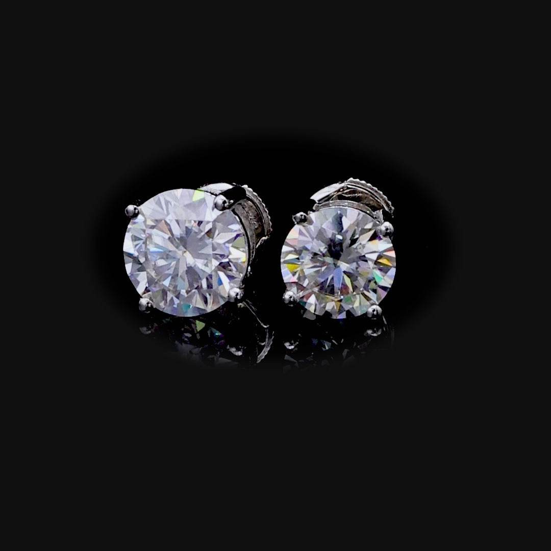 Round Cut Stud Earring