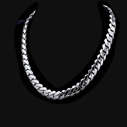 Moissanite Plain Gold Prong Cuban Link Chain - 12mm