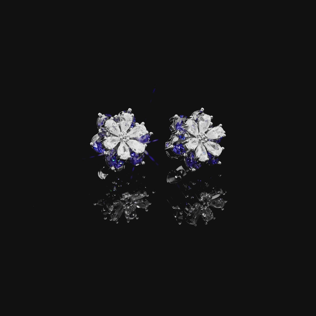 Pear Cut Flower Earring