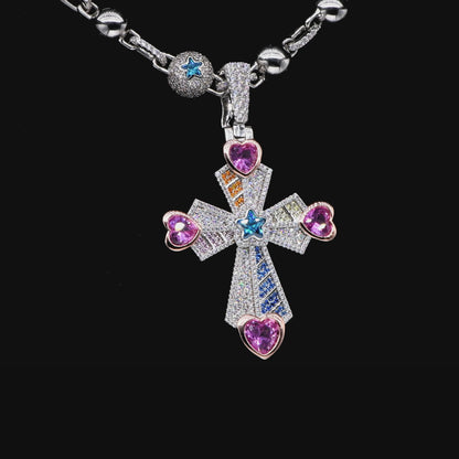 LaFlare Church On Iced Cross Pendant