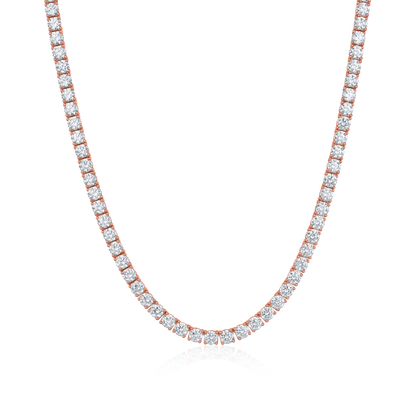 Iced Rose Gold Tennis Chain - 5mm