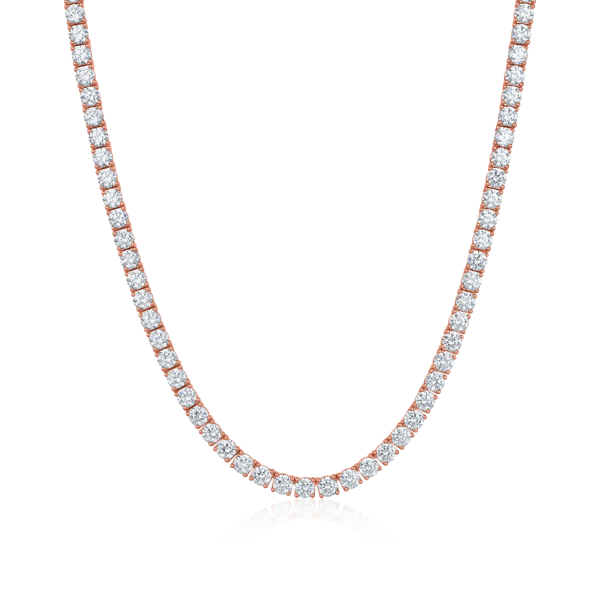 5mm Iced Tennis Chain - Rose Gold