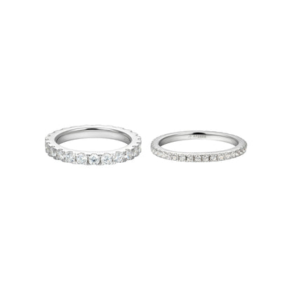 2.5MM Round Eternity Ring & 1.5MM Round Eternity Ring Gift Set