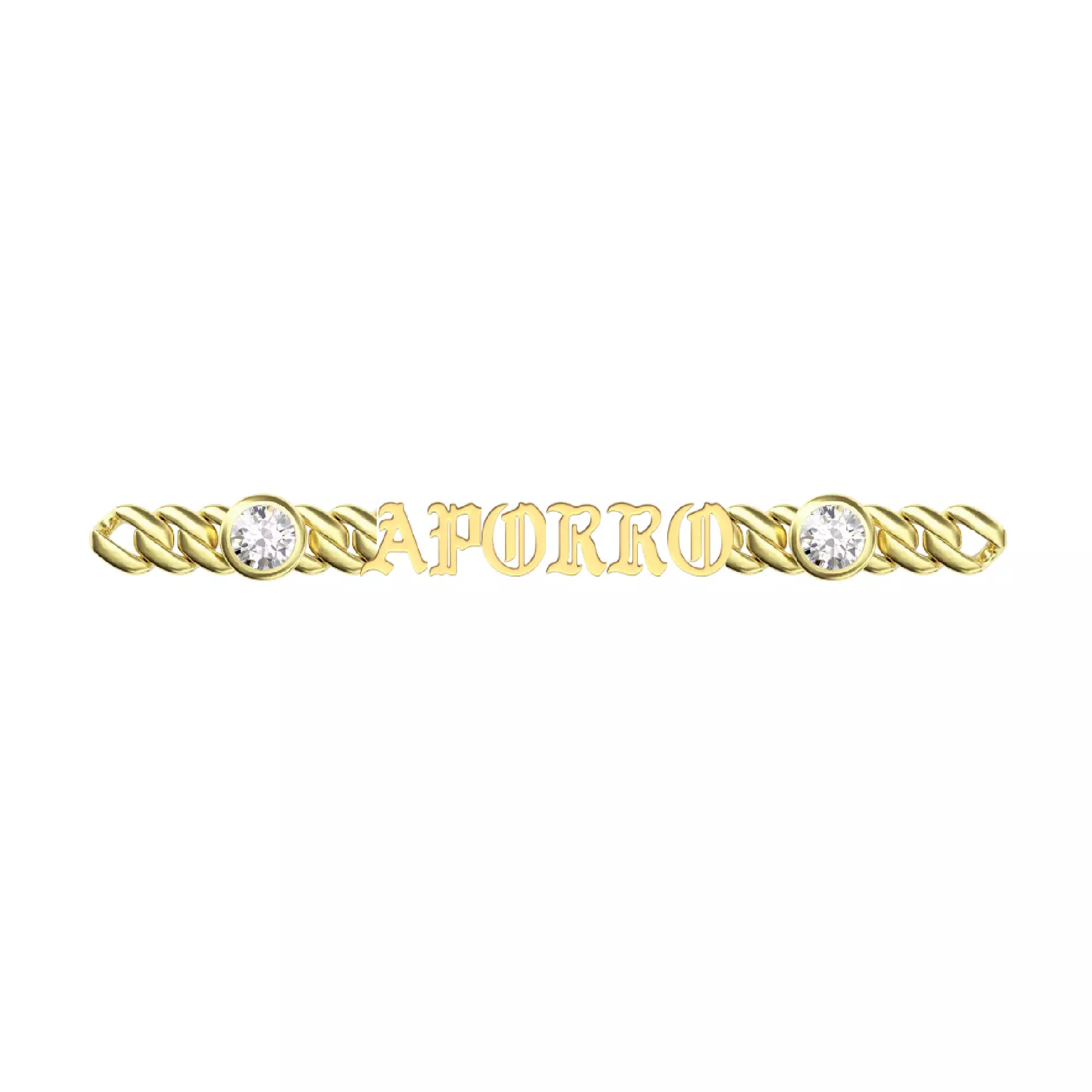 Custom Old English Name Bracelet - 5mm