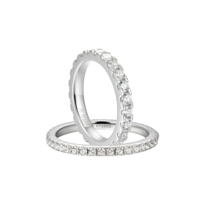 2.5MM Round Eternity Ring & 1.5MM Round Eternity Ring Gift Set