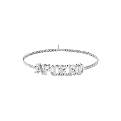 Custom Miami Old English Letter/Number Name Bracelet - 3mm