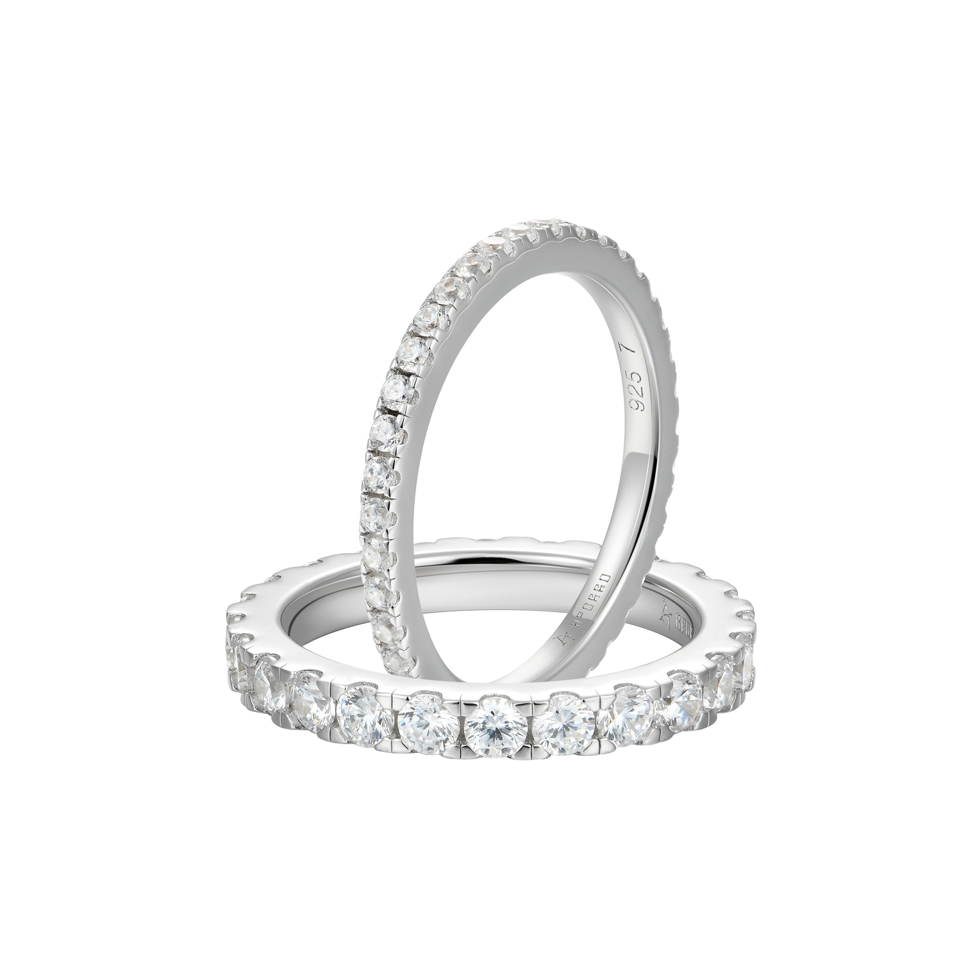 2.5MM Round Eternity Ring & 1.5MM Round Eternity Ring Gift Set