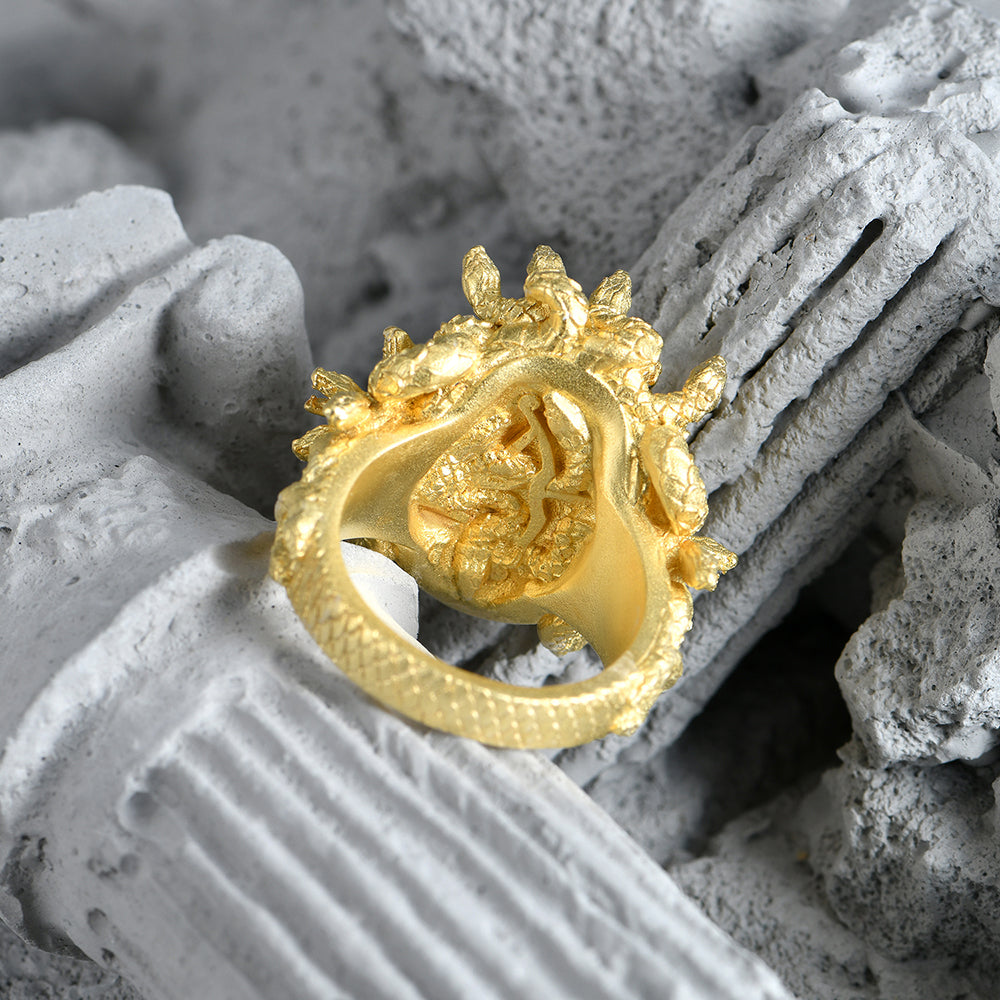 Men's Medusa Head Ring