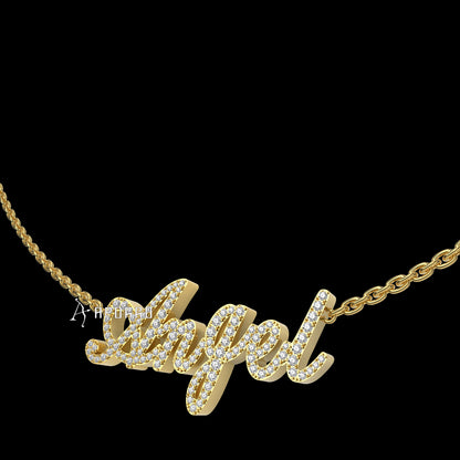 APORRO Premium Custom 14K Gold Name Necklace