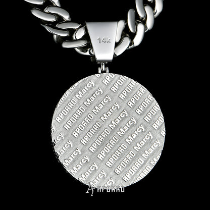 APORRO Premium Initials Circle Pendant Custom Design Deposit