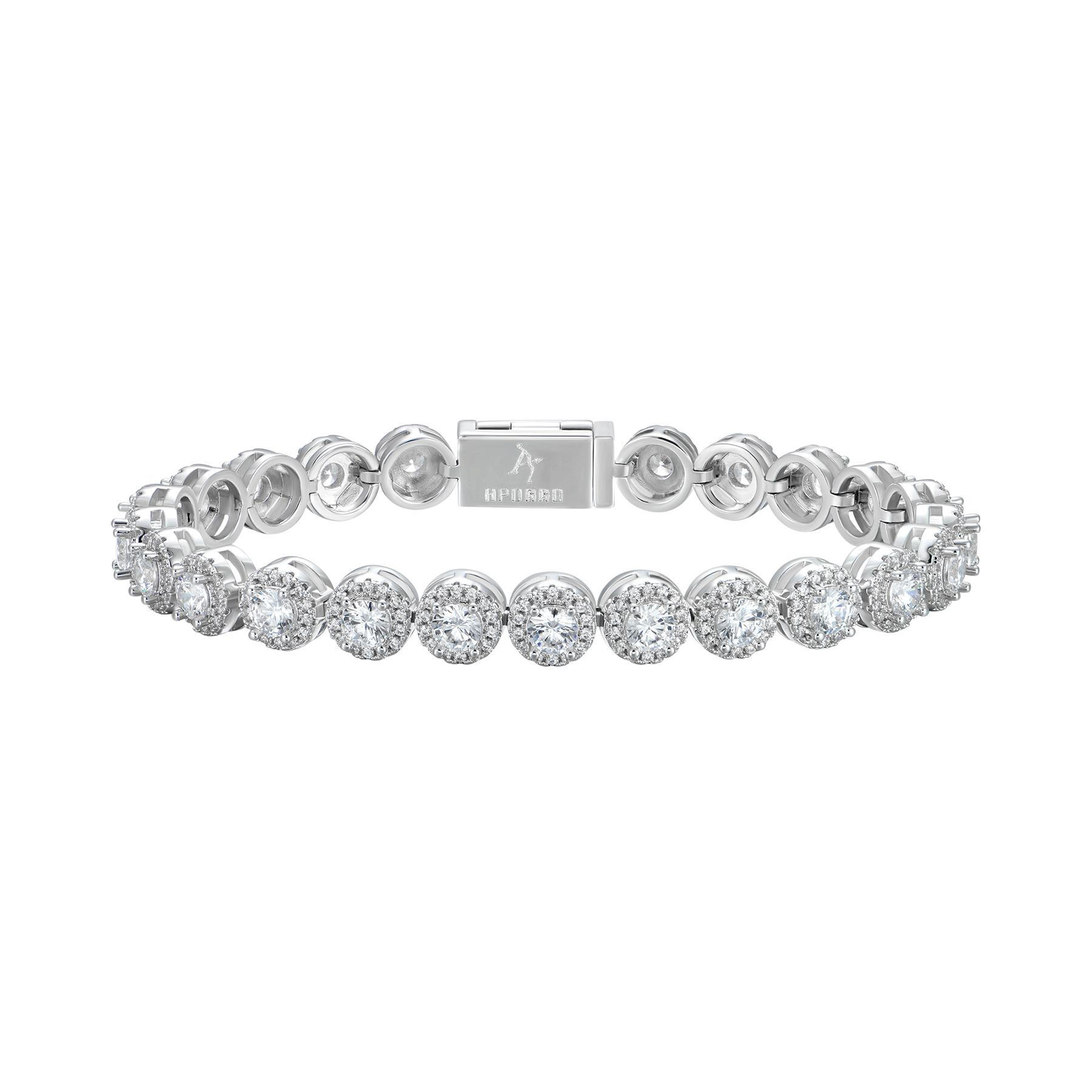 Women's Round Cut Clustered Tennis Bracelet - 7mm