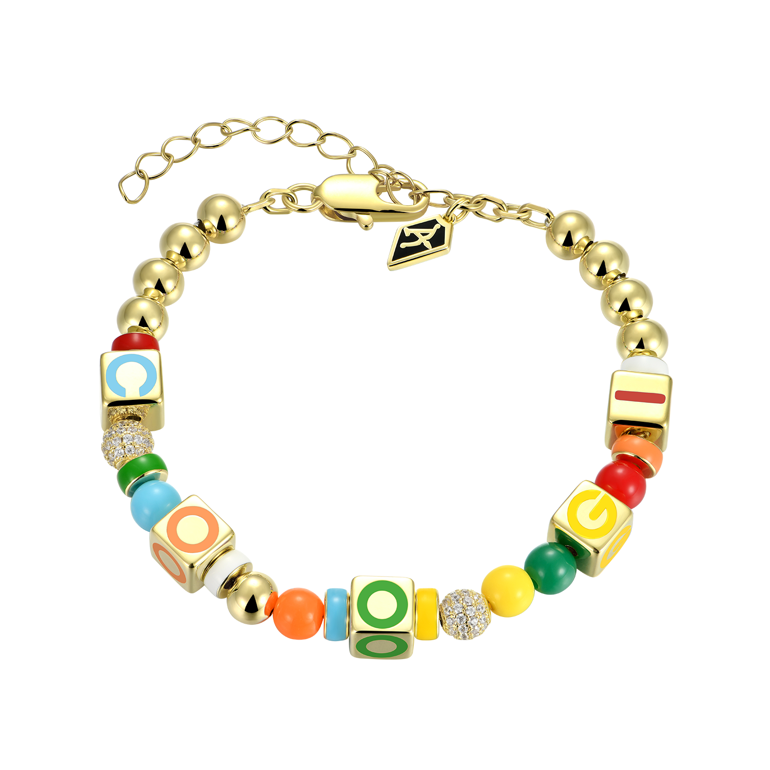 APORRO X COOGI Dice and Beads Enamel Adjustable Bracelet