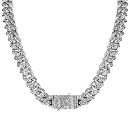 16" Lightning Cuban Link Chain - 12mm