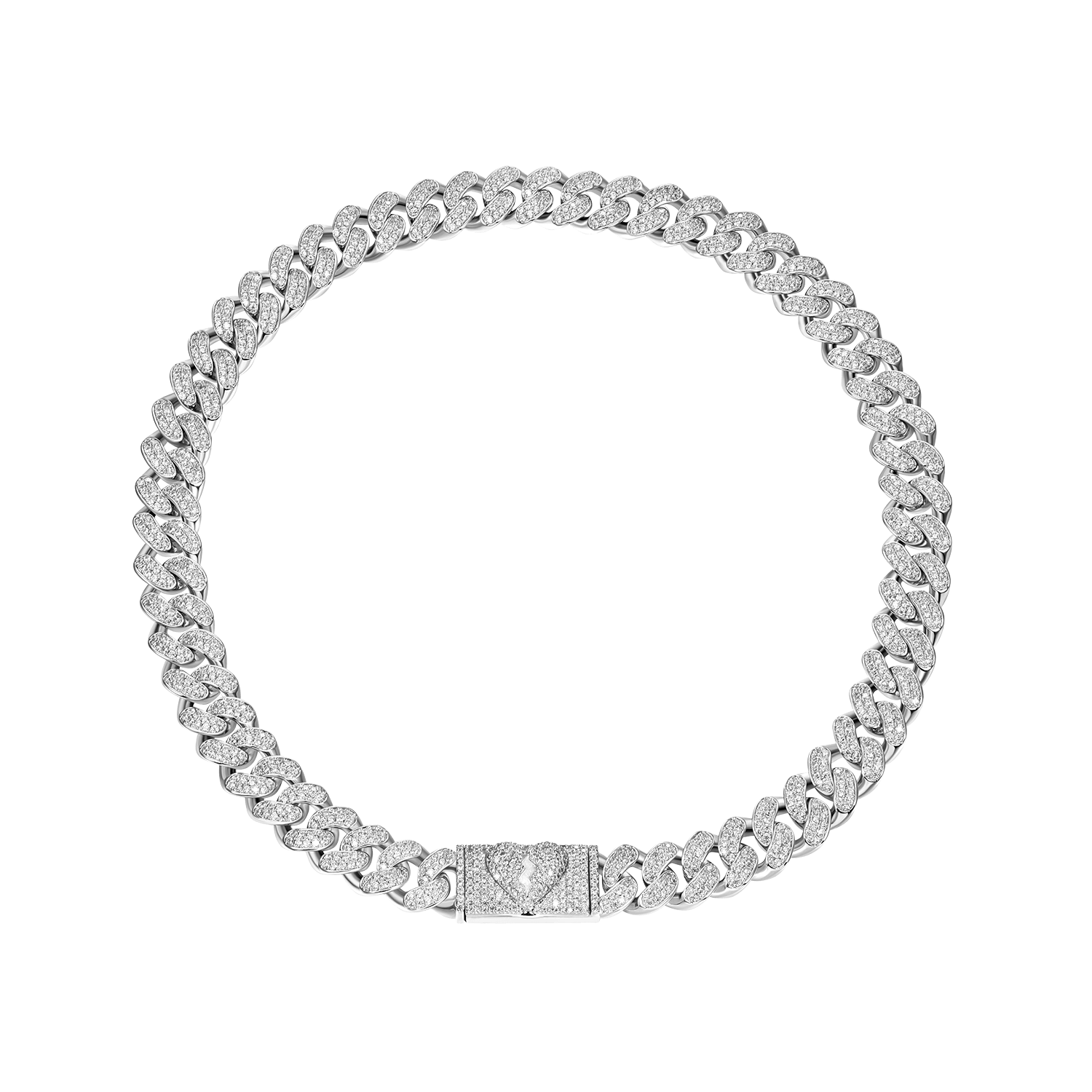 Broken Heart Cuban Link Chain - 12mm