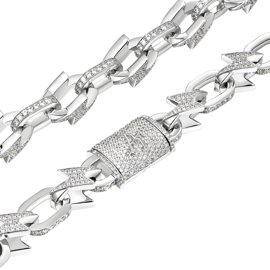 Iced Lightning Link Chain - 12mm