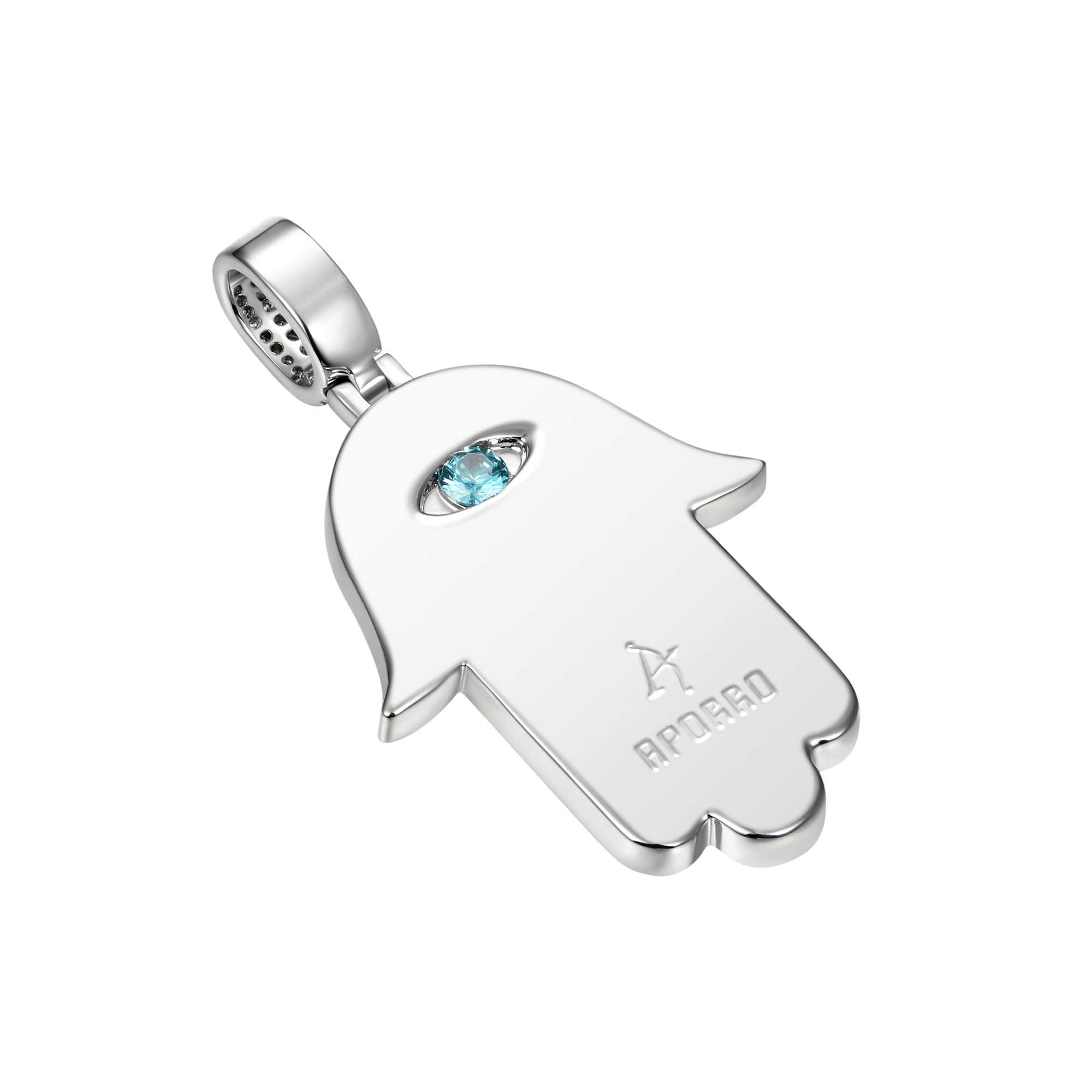 Iced Lucky Hamsa Pendant