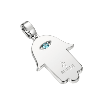 Iced Lucky Hamsa Pendant