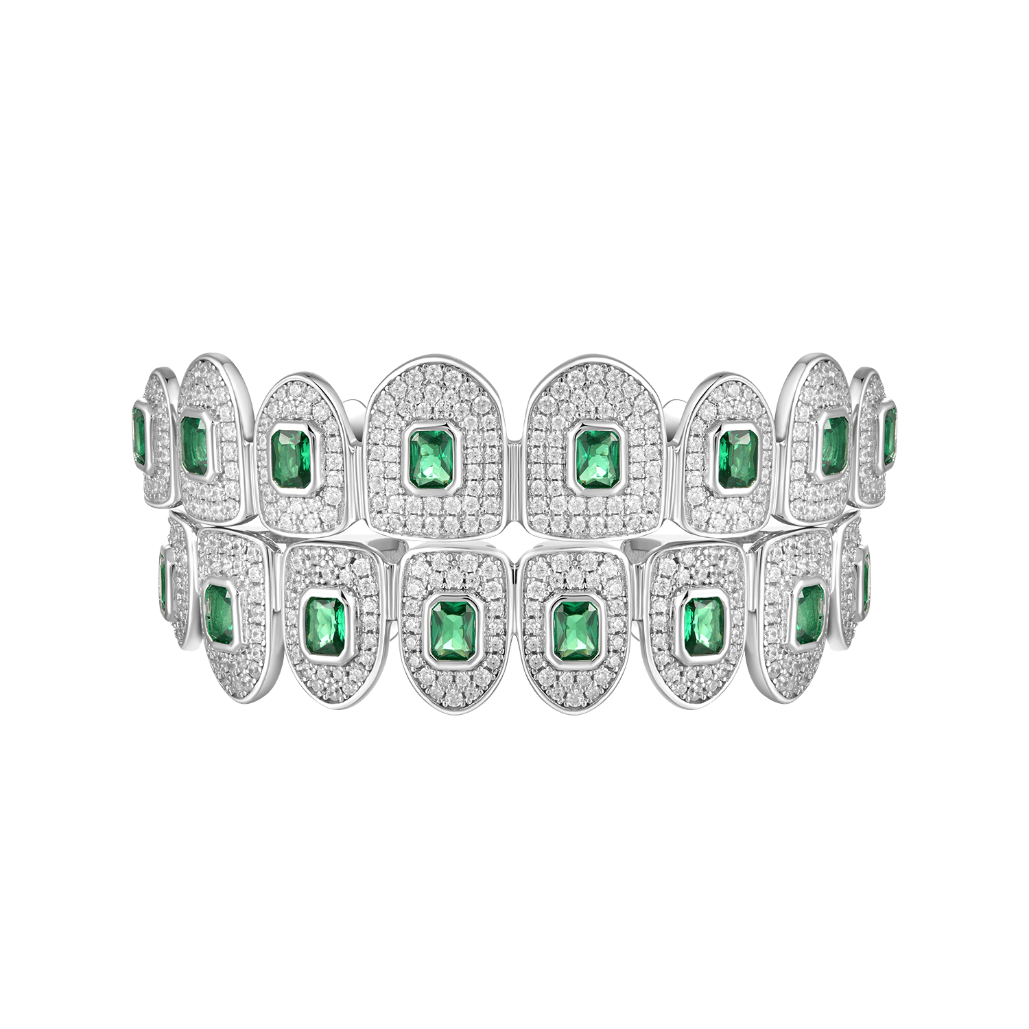 #Style_8 Teeth Emerald Cut