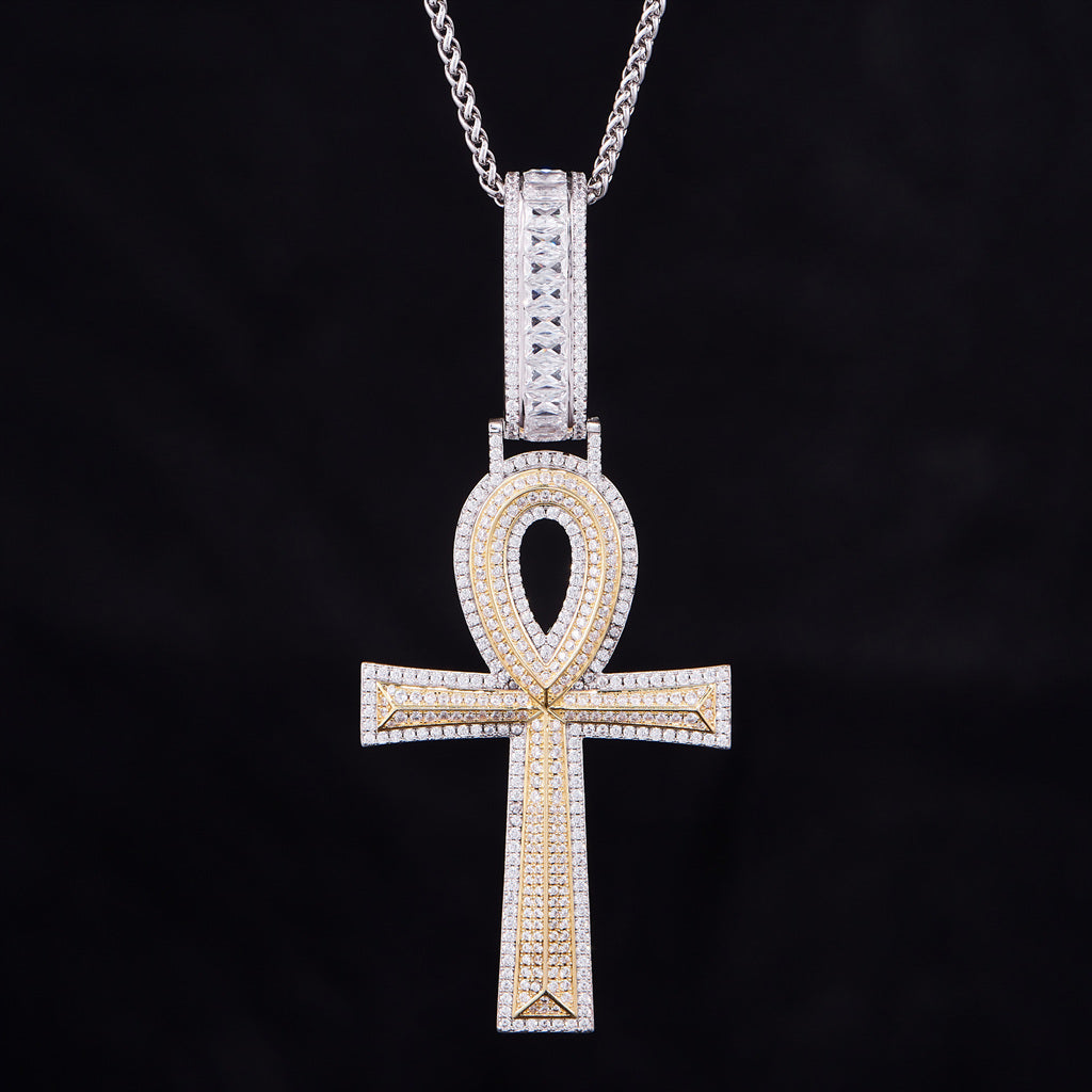 Iced Ankh Pendant - Large [Only Ship to the US]